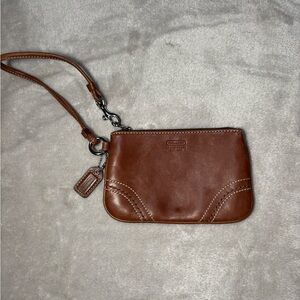 Coach Vintage Brown Leather Wristlet